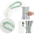 thumbnail image 6 of Ludlz 2Pcs Curtain Tiebacks Curtain Holdbacks Window Wooden Beads Tie Backs Clips Decorative Rope Curtain Holdback Holder, 6 of 7