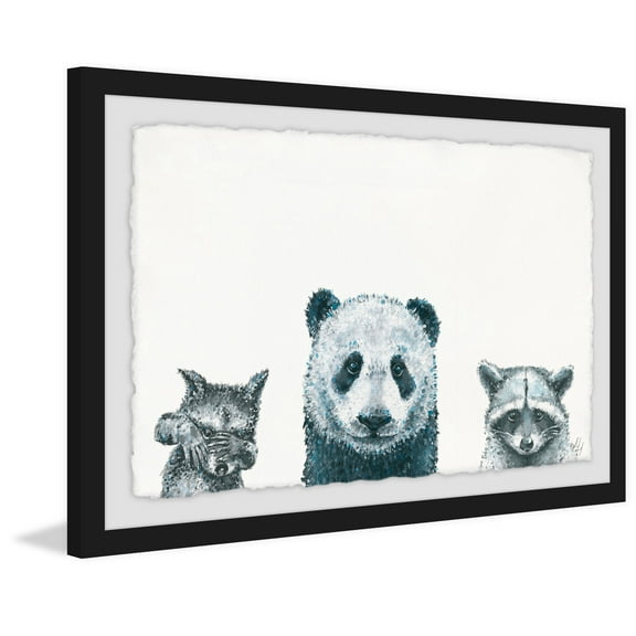 Shy Trio Framed Painting Art Print, 12.00" x 1.50"