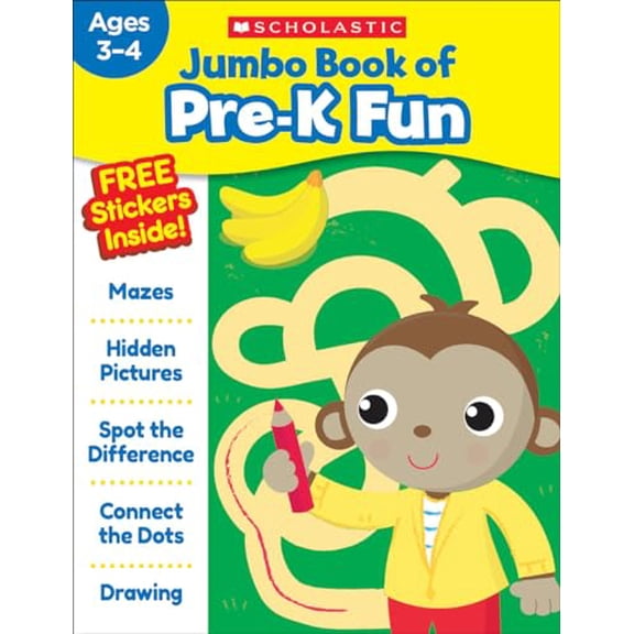 Pre-Owned Jumbo Book of Pre-K Fun Workbook (Paperback) 1338169432 9781338169430