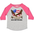 thumbnail image 3 of Inktastic Memorial Day- Never Forget Our Heroes- Bald Eagle Boys or Girls Toddler T-Shirt, 3 of 5