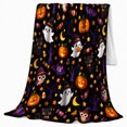 thumbnail image 2 of Cute autumn celebration Characters Kawaii-Inspired Cartoon, Warm Flannel Blanket for Living Room and Reading Nook, Festive autumn celebration Scene, Animal Lovers autumn celebration Gift, 2 of 9