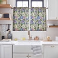 thumbnail image 2 of Purple Hydrangea Kitchen Curtains Window Panels, Spring Floral Elegant Pastoral Vintage Insulated Window Treatment Curtain, Grommet Curtains for Bedroom/Living Room/Bathroom, 2 Piece 52"Wx45"L, 2 of 8