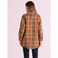 thumbnail image 4 of DARING DIVA Women's Long Sleeve Plaid Button Down Shirt Blouse Top XS Orange, 4 of 6