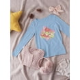 thumbnail image 3 of Cute Pink Cat W Flowers Long Sleeve Toddler -Image by Shutterstock,  2 Toddler, 3 of 4
