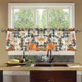 thumbnail image 4 of Yayeee Kitchen Curtains Tier Set of 2 Light Filtering 57"x24" Over Sink Window Panels, Sunny Blooms, 4 of 7