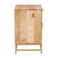 thumbnail image 4 of Linon Josie Wood 2 Drawer Side Table Cane Detailing Gold Metal Base in Natural, 4 of 13