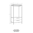 thumbnail image 4 of Sauder Nova Loft Engineered Wood Bedroom Armoire in Grand Walnut, 4 of 12