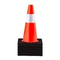 thumbnail image 1 of Conos de seguridad VEVOR de 45 cm de altura, PVC, color naranja, con cuello reflectante, 1 of 9