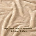 thumbnail image 4 of Bertte Throw Blanket Super Soft Cozy Warm Blanket 330 GSM Lightweight Luxury Fleece Blanket for Bed Couch- 50"x 60", Light Beige, 4 of 7