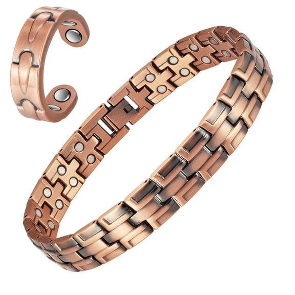 Wollet Mens Pure Copper bracelet for Arthritis, Men Jewelry Gift