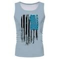 thumbnail image 3 of Caqnni American 1776 Tank Top Shirtst Men American Flag Patriotic Short Sleeve Independence Day Tank Top Shirtst(Light Blue,M), 3 of 6