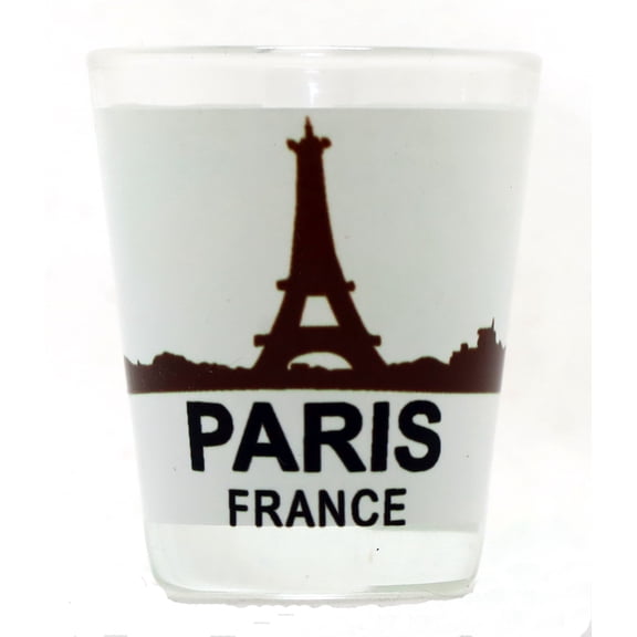 Paris France Eiffel Tower Sunset View Shot Glass