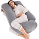 thumbnail image 1 of Almohada para Embarazo, Almohada de Maternidad en Forma de U, Almohada Embarazada para Dormir Cómodo, Almohada de Apoyo de Mujer Embarazada de Cuerpo Completo, con Funda de Terciopelo Lavable, 1 of 7