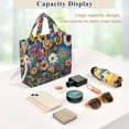 thumbnail image 5 of FORMRS Womens Corduroy Tote Bag Crossbody Shoulder Handbag with Pocket, Blue Colorful Flowers, 5 of 7