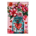 thumbnail image 2 of Happy Valentines Day Garden Flag Double Sided, Small Welcome Floral Love Heart Spring Garden Yard Flags Love Heart for Valentines House Outdoor Decor, 2 of 6