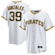 thumbnail image 1 of Camiseta clásica de béisbol blanca de local de Nick Gonzalez de los Piratas de Pittsburgh, con número de estrella bordado.-L, 1 of 2