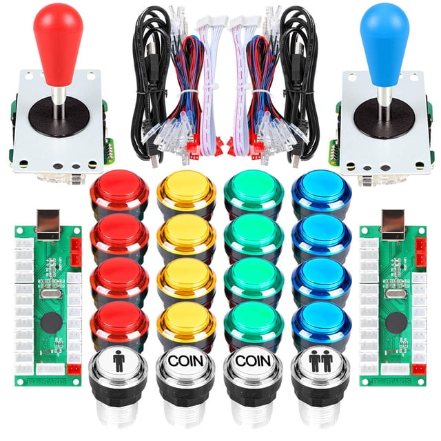 Kit Arcade EG STARTS de 2 jugadores con codificador USB para PC Raspberry Pi