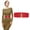 Red, variant on MSJUHEG Belt Buckle Mens Belts Leather Women'S Fashion Vintage Wide Waist Belt Elastic Stretch Belts With Interlock Buckle Leash Beige One Size