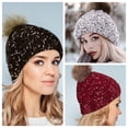 thumbnail image 4 of Gorro De Punto Cálido Para Mujer De Otoño E Invierno, Gorro Cálido, Gorro De Esquí Con Bola De Pelo Para Actividades En Interiores Y Exteriores Minnieouse AP006407-03, 4 of 6