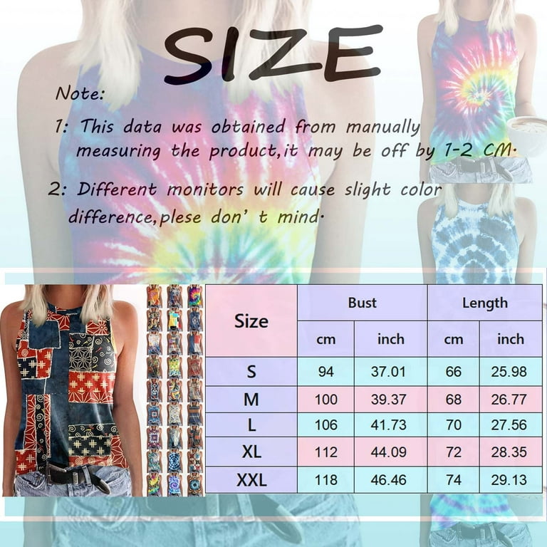 EHQJNJ Shapewear Tank Top Womens Crewneck Sleeveless Print Tank Tops Summer  Casual Loose Fit Basic T Shirts Beach Blouse Corset Tops for Women Small  Bust Womens Camisole 