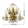 thumbnail image 7 of Stylish Metal Hanging Christmas Tree Wind Spinner - Layered Design with Snow - Covered Branches for Festive Yard & Garden Decor, 7 of 7