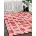 thumbnail image 3 of Ahgly Company Machine Washable Indoor Square Transitional Flamingo Pink Area Rugs, 4' Square, 3 of 7