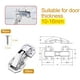 thumbnail image 2 of 10 bisagras para puerta de armario, bisagra para puerta de cocina, bisagra para armario de 90° de 3 pulgadas, bisagra invisible, tornillo de coincidencia, adecuado para puertas de armario, 2 of 5