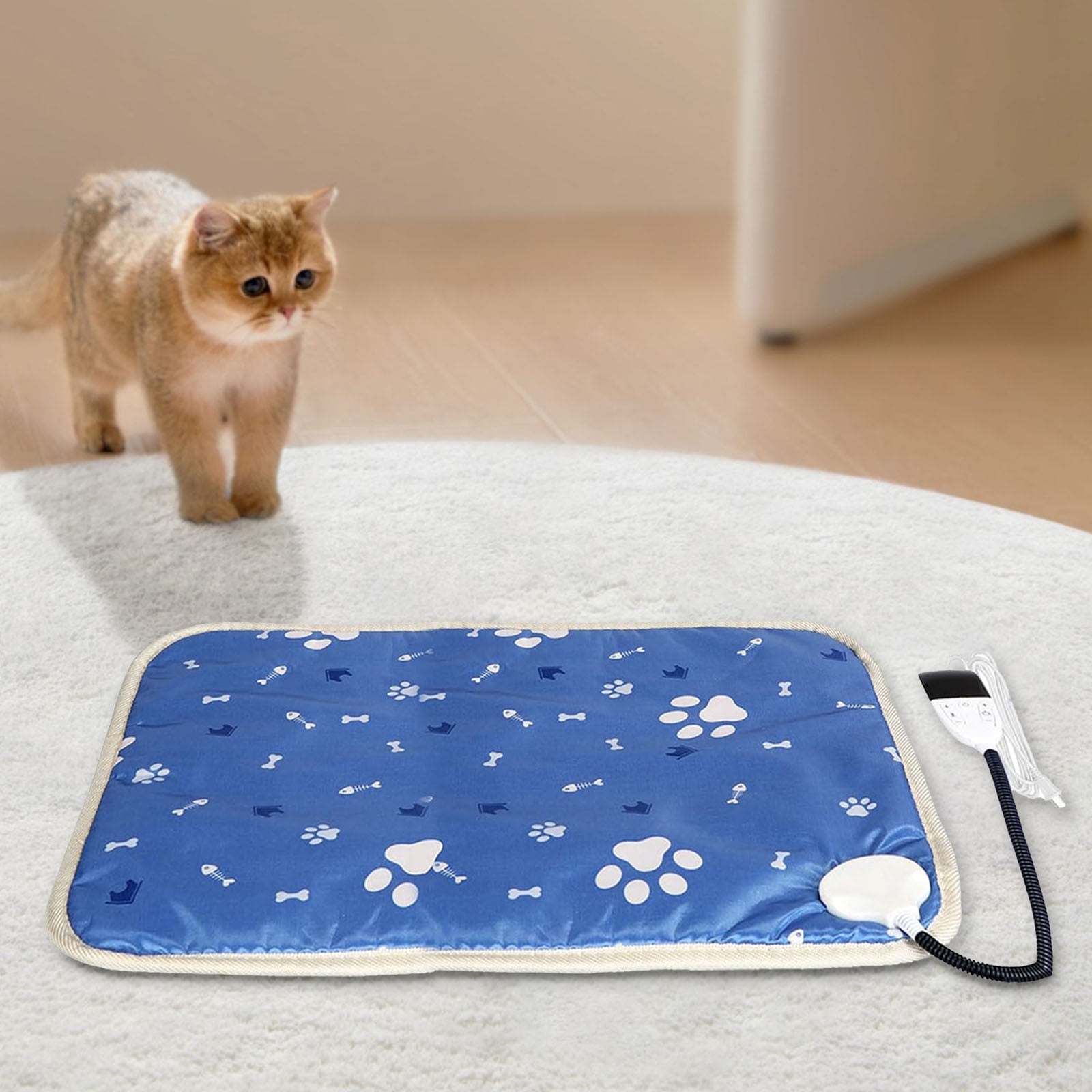 P E T Heating Pad Water Proof El Ectric Dog Cat Heating Mat With Timer Heatded Cat Bed With Heating Le Vel S For Indoor Outdoor Chewing Re Sistant