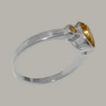 thumbnail image 3 of LBG British Made 10k White Gold Natural Citrine Womens Anniversary Ring - 33 size options - Size 5, 3 of 6