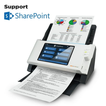 Plustek eScan SharePoint - Network Document Scanner Dedicated for SharePoint and Office 365 – Standalone (PC-Less)  7” Color Touchscreen – 50-Sheet Automatic Document Feeder price history on PriceWatchPro