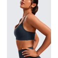 thumbnail image 4 of Top deportivo sin costuras CRZ YOGA Butterluxe con escote en V color azul marino talla L, 4 of 6