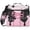 Black-pink Butterfly, variant on Circus Lion Printed Zipper Binder with Handle&Shoulder Strap 2 inch 3 Ring 500+300 Sheet Capacity File Folder Organizer