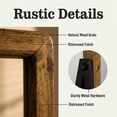 thumbnail image 3 of Head West 69"x17.5" Rustic Wood Full Length Freestanding Tilt Swivel Cheval Large Long Dressing Floor Mirror, 3 of 8