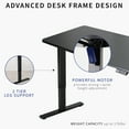 thumbnail image 3 of VIVO Electric 60” x 24” Stand Up Desk | Black Table Top, Black Frame, 3 of 8
