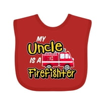 Inktastic My Uncle is a Firefighter with Fire Truck Boys or Girls Baby Bib