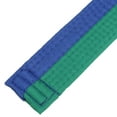 thumbnail image 4 of Uxcell Taekwondo Colored Ranking Belt 1.6"x7.9Ft 2.4m, Polyester Martial Arts Judo Karate Belt, Green&Blue, 4 of 5