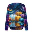 thumbnail image 4 of FrzhBrz Women Sweatshirt Oversized Halloween Graphic Print Crewneck Long Sleeve Loose Fit Casual Halloween Pullover Sweatshirt, 4 of 5