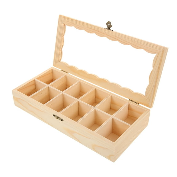 Wooden Storage Box Unfinished Wood Container Small Wooden Boxes for Crafts and Organization Wood Boxes