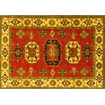 thumbnail image 1 of Ahgly Company Indoor Rectangle Geometric Yellow Traditional Area Rugs, 7' x 10', 1 of 4