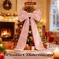 thumbnail image 5 of 6ft Extra Large Christmas Front Door Bow Decorations,20 x 71 Inch Giant Velvet Christmas Tree Topper Bow with Long Streamers Wreath Wall Decor for Home Xmas Room Holiday Porch(Black), 5 of 9