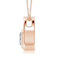 thumbnail image 2 of ANGARA Natural Diamond Solitaire Open Circle Pendant in 14K Rose Gold for Women (Size-5.9mm| Color-K| Clarity-I3) | April Birthstone, Anniversary, Jewelry Gift for Women | Natural Diamond Necklace, 2 of 7