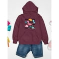 thumbnail image 3 of Cute Storybook Dinos Art Hoodie Juniors - Youth Hoodie, Small, 3 of 4