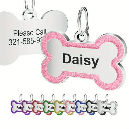 Personalized Pet ID Tags, Custom Dog Name Tags, Engraved Both Sides ...