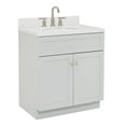thumbnail image 5 of Ariel Hamlet 30 In. Oval Sink Bathroom Vanity With Carrara White Quartz Countertop 1.5 Edge In Grey, 5 of 9