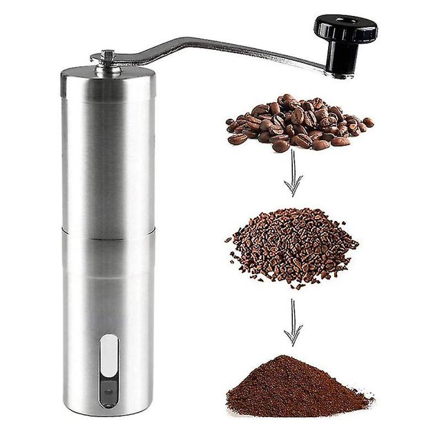Molinillo de café manual, molinillo de café de acero inoxidable, molinillo de manivela para su hogar, oficina o viajes