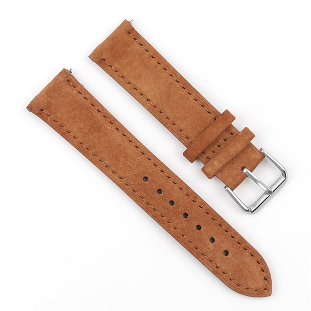 Reloj de piel de ante con accesorios Correa de piel de vacuno con costuras rápidas Correa desmontable 18 20 22 24mm