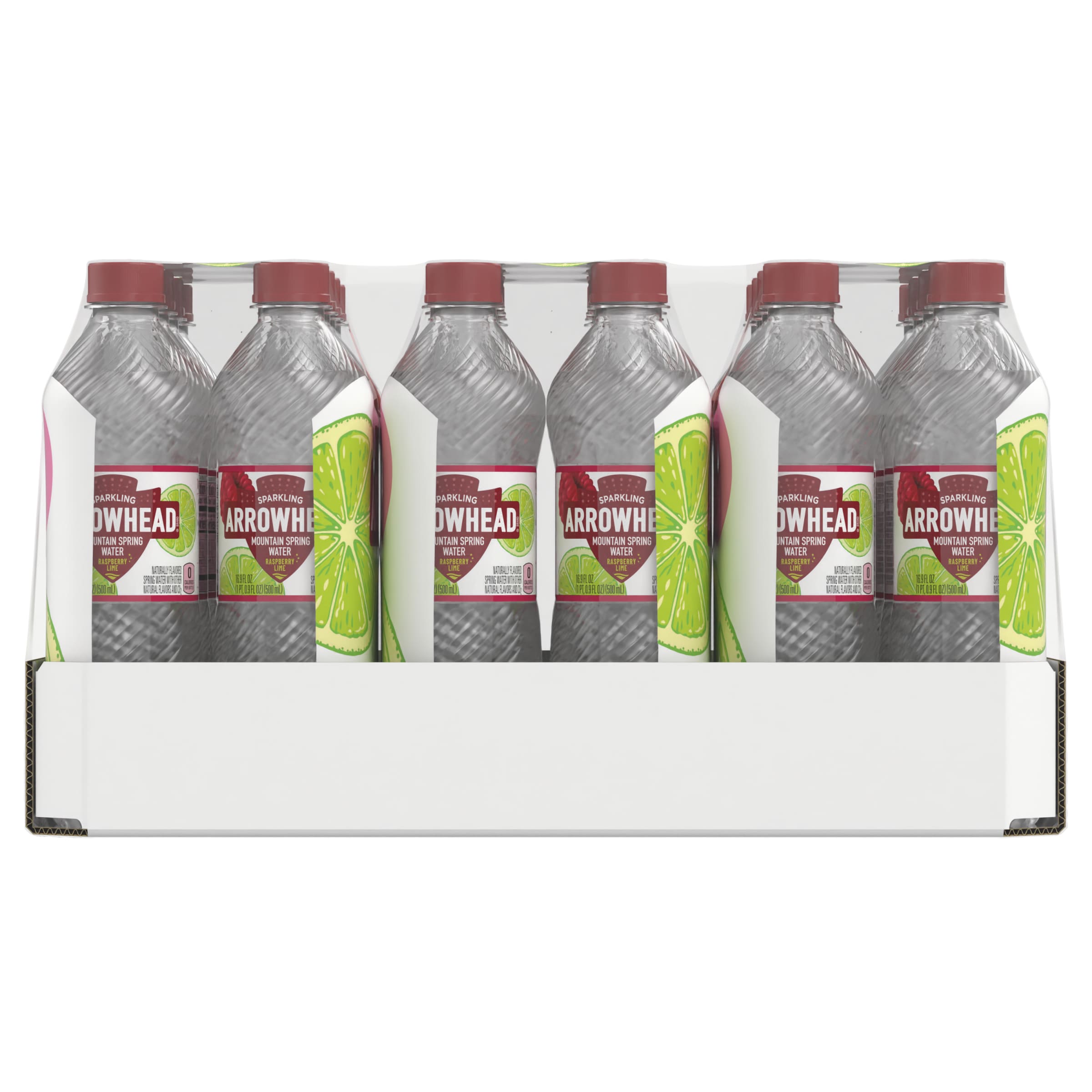 Arrowhead Sparkling Water, Raspberry Lime, 16.9 oz. Bottles (24 Count) - image 2 of 6
