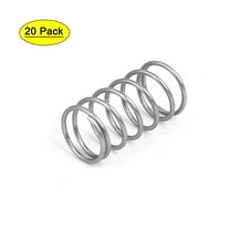 0.8mmx10mmx20mm 304 Stainless Steel Compression Springs Silver Tone 20pcs