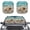 Beach Starfish Seashell Conch, variant on Xoenoiee Galaxy Deer Butterfly Print Windshield Sunshade, Foldable 2 Pack Car Front Window Sun Shade, Blocks UV Rays Sun Visor, Universal Size Car Accessories Interior