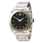 Movado 606550 Men's Master Quartz Black Dial Steel Bracelet Dive Watch